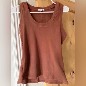 Z Supply Sirena Ribbed Tank Brown